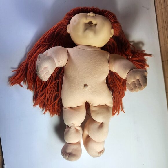 Cabbage Patch Kid Doll Poseable with Orange Yarn Hair Green Eyes 1978 1983 OAA - Picture 3 of 13